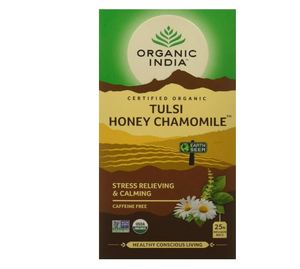Organic India Tulsi Pack de 25 sachets de thé 1,74 g 43,5 grammes, Miel Camomille Tulsi Rose Douce 18 sachets de thé - Product Image 2