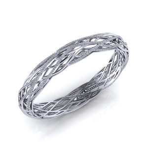 Bracelet en or 14 carats avec design tressé et diamants cultivés en laboratoire - Product Image 2