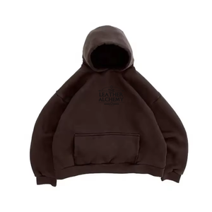 Cotton Pullover <b>Cropped</b> Hoodie <b>Men</b> Solid Color Oversized Fit Long Sleeve Street Casual Fashion Hoodie <b>Top</b> - Product Image 1