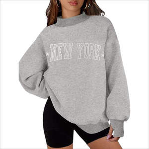 Streetwear Winter Anti-shrink Stand Collar <b>Long</b> Sleeve Casual <b>Sweatshirt</b> <b>for</b> <b>Women</b> Spring Autumn High Quality - Product Image 4