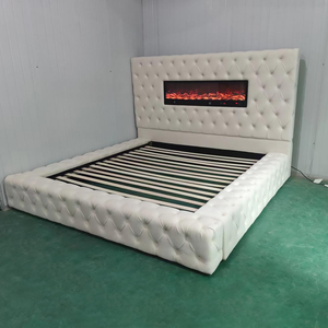 Lujo moderno dormitorio muebles almacenamiento multifuncional cuero tela mensaje Tatami King Size camas de madera - Product Image 6