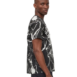 เสื้อยืดผู้ชายผ้าฝ้าย 100% รับทำโลโก้ OEM เสื้อยืดลายทางผู้ชายสั่งทำได้ ขายดีประจำปี 2026 - Product Image 1