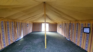 Tente en toile de coton de luxe 100% type Bell – Tente robuste, imperméable, ignifuge et résistante aux UV pour le désert, le camping et les activités de plein air - Product Image 2