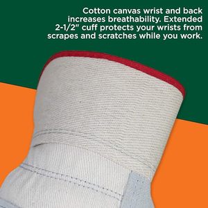 ถุงมือทำงานหนังแพะ Spiritchill Goods WA-0015 ป้องกันการลื่น ป้องกันการบาด ทนความร้อน สำหรับงานก่อสร้างและขับรถบรรทุก - Product Image 6