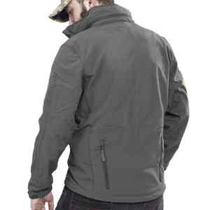 Vestes softshell imperméables pour hommes, logo personnalisé, randonnée, camping, tactiques, coupe-vent, fermeture éclair - Product Image 4