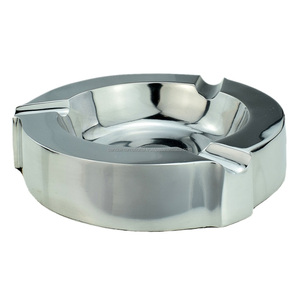 Cenicero de metal de forma redonda para fumar cigarrillos con Cenicero de aluminio con acabado pulido para uso personal. - Product Image 5