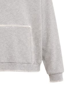 Sweat-shirt à capuche gris surdimensionné pour homme, avec poche kangourou, style streetwear, épais, décontracté, pour l'hiver, fabricant OEM - Product Image 6