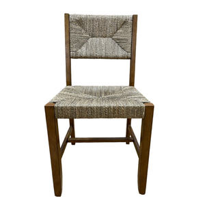 Silla de Comedor Artesanal de Madera Maciza con Mimbre Tejido a Mano, Moderna, Simple y Estable, para Cocina, Apartamento, Hotel, Restaurante - Product Image 1