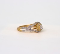 Bague en or jaune massif 14 carats avec diamant de laboratoire rond de 1 carat, brillant et poli, alliance de mariage pour femme, couleur D à G, pureté IF SI2