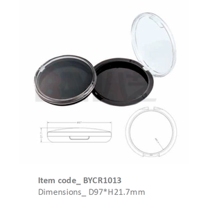 Conteneur vide compact transparent avec fenêtre, personnalisable avec logo et marque privée, pour fards à paupières, blush, bronzer, contour, pots cosmétiques en plastique - Product Image 1