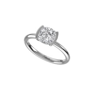 Bague en diamant de laboratoire taille coussin de taille parfaite, en argent 925, or 9 carats, 14 carats, 18 carats pour bijoux féminins - Product Image 1