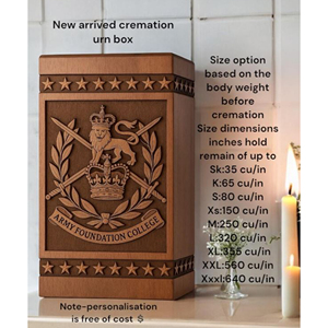 Personalized Rosewood Australian Army Urn: Engraved Military Memorial by AYAANS CREATIONS - Product Image 6