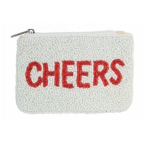 Porte-monnaie mini perlé avec fermeture éclair, broderie lettre, écologique, petit étui à cartes, trousse de maquillage, portefeuille cadeau pour femme - Product Image 1