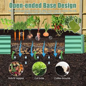 Fioriera Grande in Metallo Zincato 6x3x1ft, Vaso Rialzato da Esterno per Fiori e Verdure, Contenitore per Frutta - Product Image 6