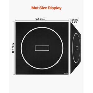 Tapete de Lucha de PVC Impermeable de 10x10 pies, Tapete Grueso para Entrenamiento de Artes Marciales, Tapete Enrollable para Ejercicios en el Gimnasio, Tapete Circular para Entrenamiento en Casa - Product Image 2