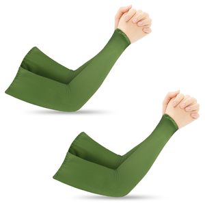 Manchons de cyclisme pour femmes, très tendance, haute élasticité, unis, antidérapants, confortables, élégants, protection UV, protection solaire pour les bras. - Product Image 2