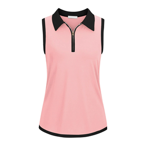 WARISON INDUSTRIES Camisetas de Golf sin Mangas para Mujer, Color Sólido, Tejido de Punto, Corte Ajustado, Camisetas de Golf para Mujer - Product Image 1