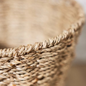 Cesto de papel de paja marina tejido, cesta de almacenamiento hecha a mano, venta al por mayor, ecológico, hecho en Vietnam - Product Image 4