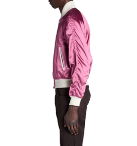 Veste bomber en satin pour homme, grande taille, hiver, broderie personnalisée OEM, vente en gros - Product Image 5