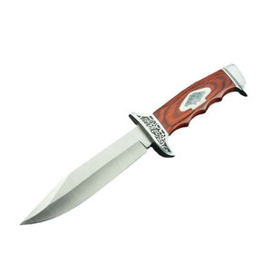 Couteau Bowie en acier inoxydable, couteau utilitaire de camping et de chasse, avec construction classique en acier inoxydable, manche ergonomique - Product Image 2