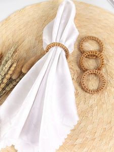 Rustic Jute Napkin Rings Ring Shape 4.5cm Width Eco-Friendly <b>Table</b> Decoration Wedding Napkin Holders - Product Image 2