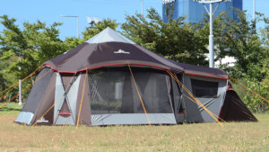 Tente de camping CHAMPIOM(A) pour 4 personnes, type étendu, une chambre, un salon, grand espace, maille imperméable, hiver, quatre saisons - Product Image 3