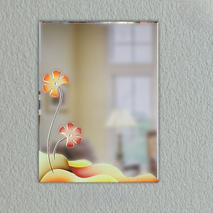 Designer V-groove Bathroom Vanity <b>Mirror</b> Clear Reflection Art Decor Style Eco-Friendly <b>for</b> Modern Weddings India - Product Image 4