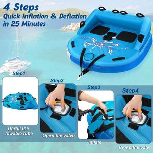 Inflatable 2-Person <b>Towable</b> Tubes for Water Sports for Boating Adventures - Product Image 4