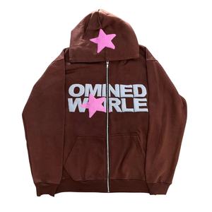 เสื้อฮู้ดซิปรูดซิปมีซิปสำหรับผู้ชายและผู้หญิงเสื้อผ้าฤดูหนาวฤดูใบไม้ร่วงโลโก้ที่กำหนดเอง - Product Image 4