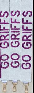 GO GRIFFS Beaded Purse <b>Strap</b>/Seed Bead <b>Strap</b>/Game Day Purse <b>Strap</b> - Product Image 1