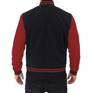 Wholesale OEM Custom Men's <b>Canvas</b> Varsity <b>Jackets</b> Plus Size Waterproof Windproof Casual Streetwear - Product Image 5