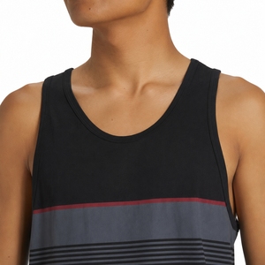 Débardeur de sport premium rayé pour homme, sans manches, séchage rapide, décontracté, été - Product Image 5
