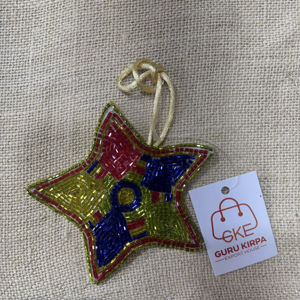 Abalorio de alta calidad hecho a mano, estilo bohemio cristiano, con perlas de imitación y cuentas de vidrio lampwork en forma de paz, para bolso infantil, con cuentas de semilla - Product Image 1