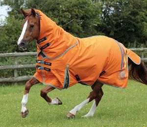 Couverture d'hiver imperméable de luxe pour cheval avec grande rabat de queue et 2 sangles de jambe, en tissu Oxford avec doublure polaire, pour usage extérieur - Product Image 6