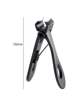 Black 2Pcs Toe Nail Clipper <b>Set</b> for Thick and Hard Nails Heavy Duty Waterproof Stainless Steel Cutters Manicure <b>Pedicure</b> Tools - Product Image 1