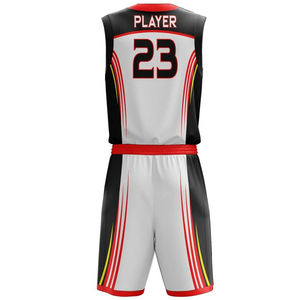 Conjunto de Uniforme de Baloncesto para Adultos con Nombre de Equipo Personalizado Impreso en la Camiseta, Ajuste Atlético, Transpirable y de Secado Rápido, Manga Corta - Product Image 3