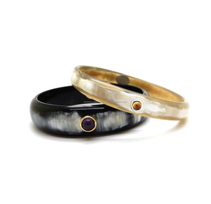 Pulseras de cuerno de búfalo talladas ecológicas, decoración del hogar de belleza natural para estilo Feng Shui para el amor, artesanías naturales - Product Image 1