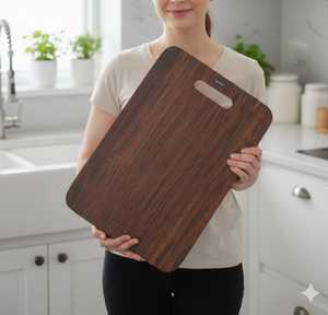 Tabla de cortar rústica de madera de Sheesham con asa, tabla de cocina de grano natural para servir queso, pan y verduras - Product Image 1