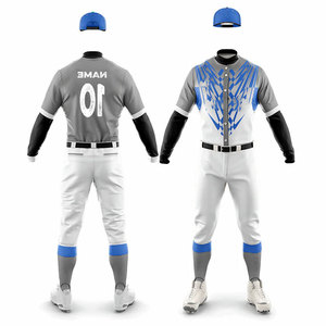 2026 Latest Design Baseball <b>Suit</b> Training Uniform OEM Service Quick Dry Solid Color Sublimated Design Uniform Pattern Plain Kit - Product Image 4