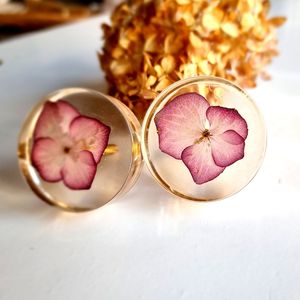 ลูกบิดลิ้นชักเรซิ่นรูปดอกไฮเดรนเยียสีชมพู ดีไซน์เรียบง่ายสไตล์ยุโรปสมัยใหม่ เป็นมิตรกับสิ่งแวดล้อม - Product Image 1