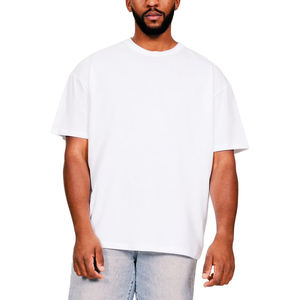 Camisetas de Hombre 100% Algodón, Tallas Grandes, Estilo Retro de Verano, 240gsm, Cuello Redondo, Tejido Sólido, Ecológico, Vintage, Unisex - Product Image 4