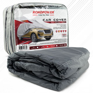 ผ้าคลุมรถ ROADPOWER พรีเมียม กันน้ำ กันรอยขีดข่วน พร้อมช่องซิปสำหรับกระจกมองข้าง ป้องกันรังสียูวีทุกสภาพอากาศ ปกป้องรถของคุณ - Product Image 1