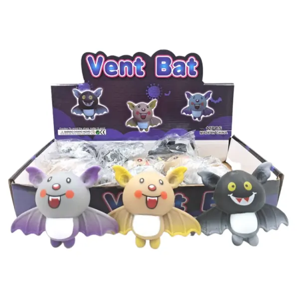 Spooky Sensory Fun Halloween 3D TPR Soft Squeeze Fledermaus Spielzeug Gelenk Vogel Stress Spielzeug für Halloween Freuden