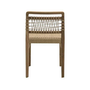 เก้าอี้ทานข้าวไม้สักแท้คุณภาพพรีเมียม พร้อมเบาะเชือกถักมือ ทนทาน คุณภาพส่งออก เหมาะสำหรับร้านอาหารและโรงแรม - Product Image 4