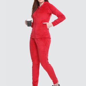 Chándal de Terciopelo con Estampado de Leopardo, Diseño Personalizado, Informal, Ecológico, para Mujer, Invierno |   Conjunto de Sudadera con Capucha y Pantalones Deportivos de Terciopelo - Product Image 3