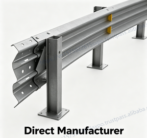 Barrière anti-collision à trois poutres thermolaquée, conforme EN 1317 N2, avec rondelle de poutre, norme d'exportation, fourniture directe d'usine, poteau MASH TL3 U - Product Image 3