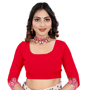 SAREES Tissu en Georgette Douce avec Broderie Multi-Fils, Bordure à Coupe Arc et Diamants Sirvoksi Intégrés sur Toute la Surface - Product Image 2