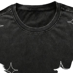 Camisas de hombre al por mayor con pedrería de color liso lavado, 100% algodón, cómodas, de corte holgado informal, estilo urbano, ropa OEM - Product Image 4