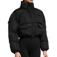 Nouvelle veste matelassée en tricot pour femme, style hiver, col court, grande taille, respirante, imperméable, coupe-vent, en vente