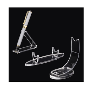 Porte-stylos en acrylique, best-seller, 2 compartiments, élégant, transparent, organiseur de bureau - Product Image 5